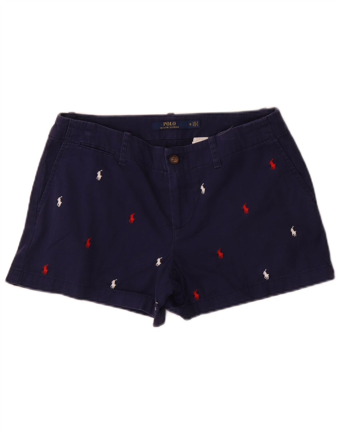 POLO RALPH LAUREN Ženske chino kratke hlače US 0 XS W30 tamnoplave na točkice