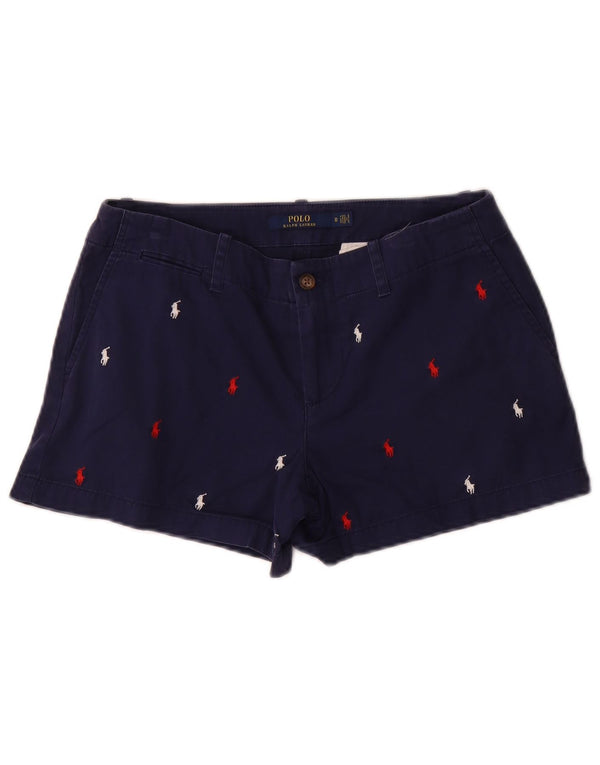 POLO RALPH LAUREN Ženske chino kratke hlače US 0 XS W30 tamnoplave na točkice
