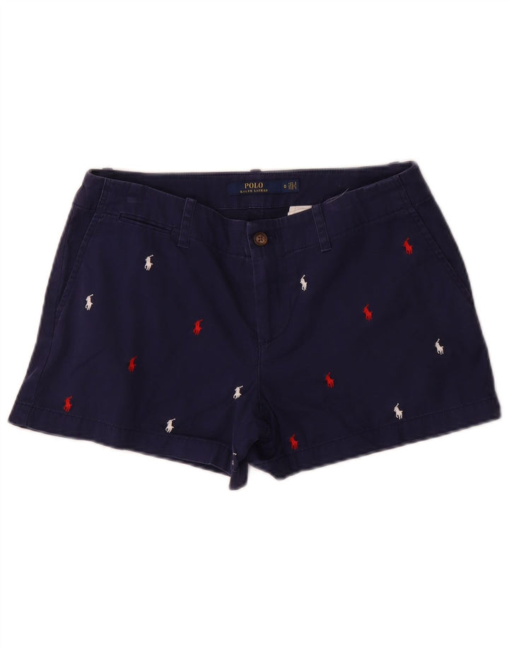 POLO RALPH LAUREN Ženske chino kratke hlače US 0 XS W30 tamnoplave na točkice