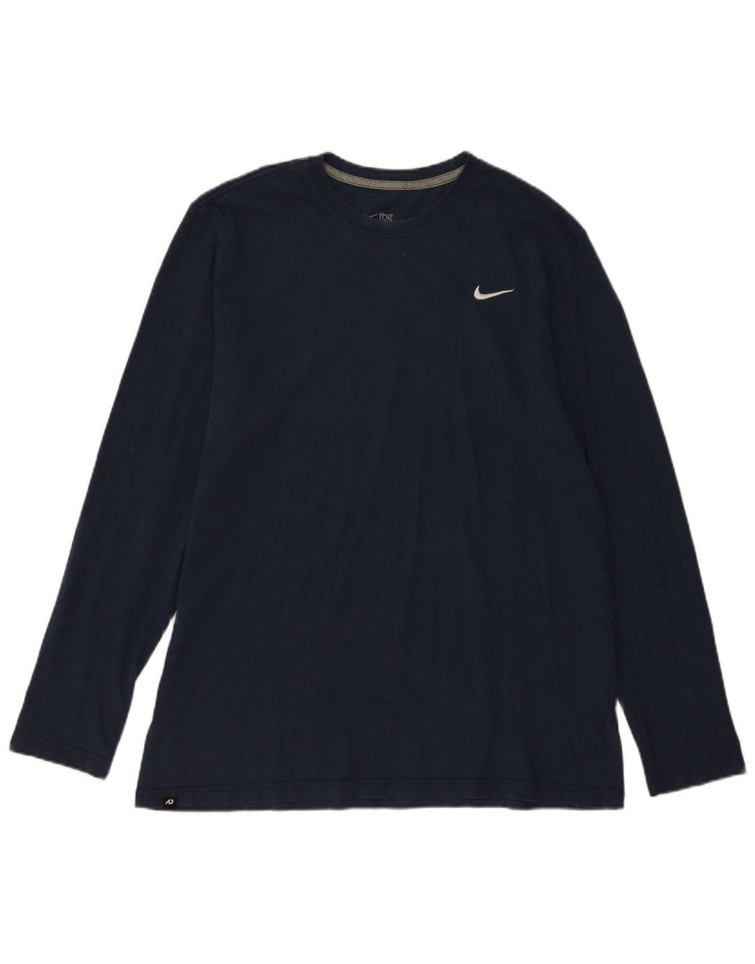 NIKE Mens Standard Fit Top Long Sleeve XL Navy Blue Vintage Nike and Second-Hand Nike from Messina Hembry 