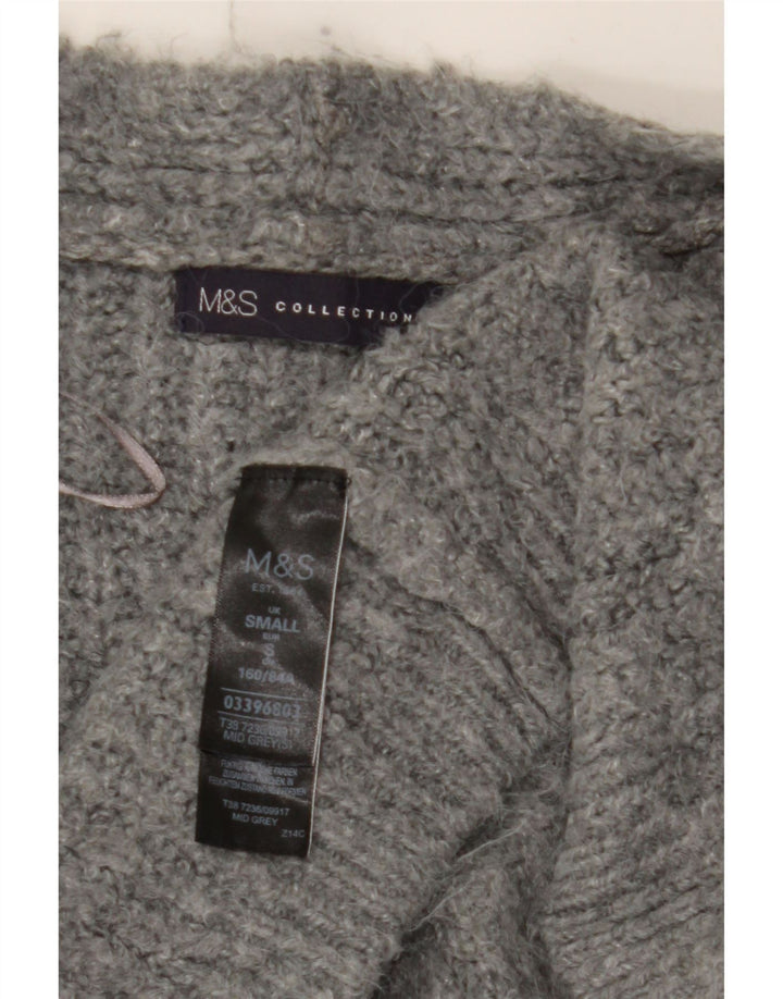Marks & Spencer ženski otvoreni kardigan pulover UK 10 Small Gray