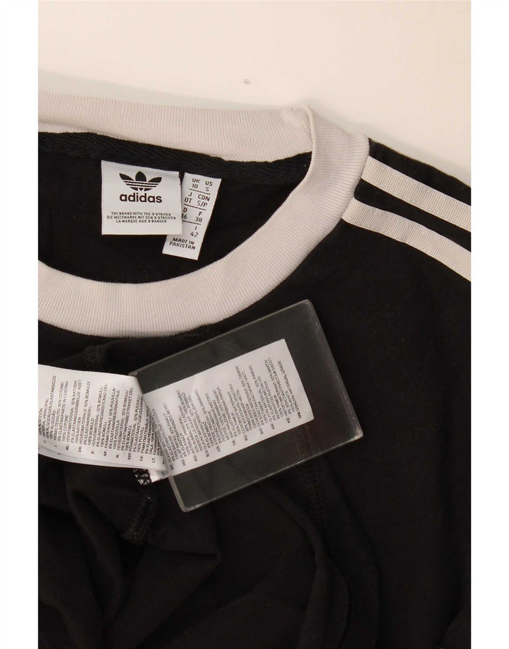 Adidas ženska majica dugih rukava UK 10 mala crna pamuk