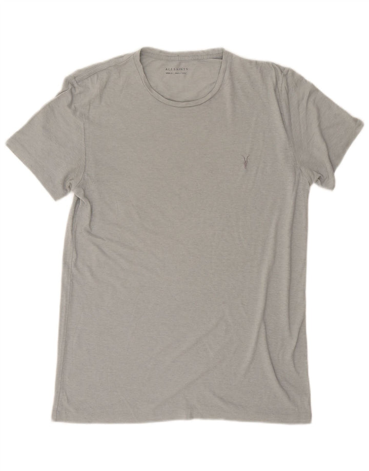 ALL SAINTS Mens T-Shirt Top Medium Grey Flecked