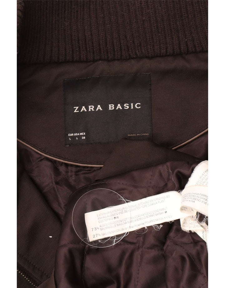 Zara ženska jakna vjetrovka UK 14 Veliki smeđi pamuk