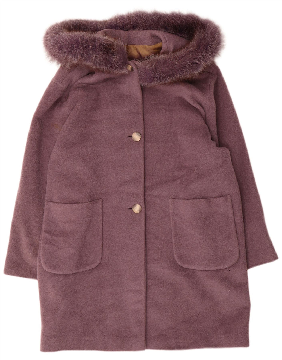 Veliki ženski kaput s kapuljačom Armorica IT 46 Large Purple Wool