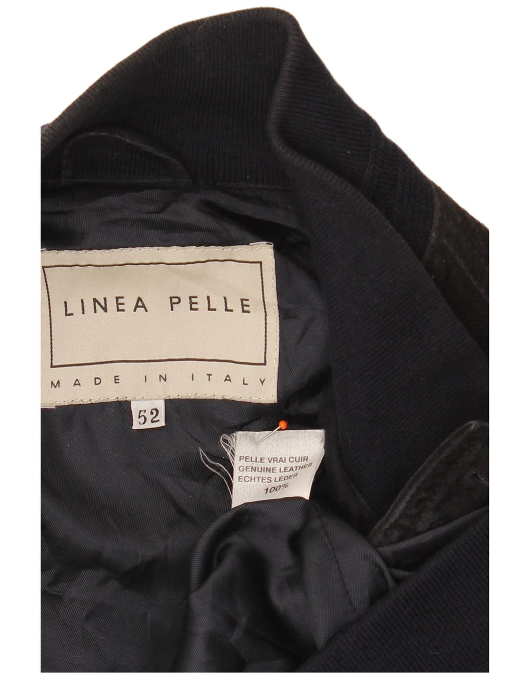 VINTAGE muška bomber jakna od brušene kože IT 52 XL tamnoplava koža