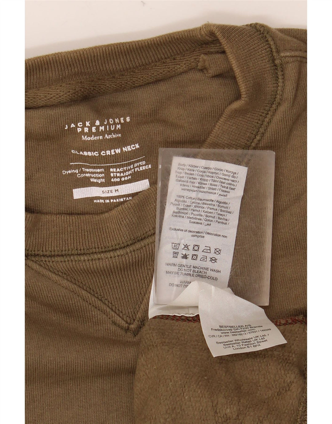 JACK & JONES Muška majica s kratkim rukavima, srednji kaki pamuk