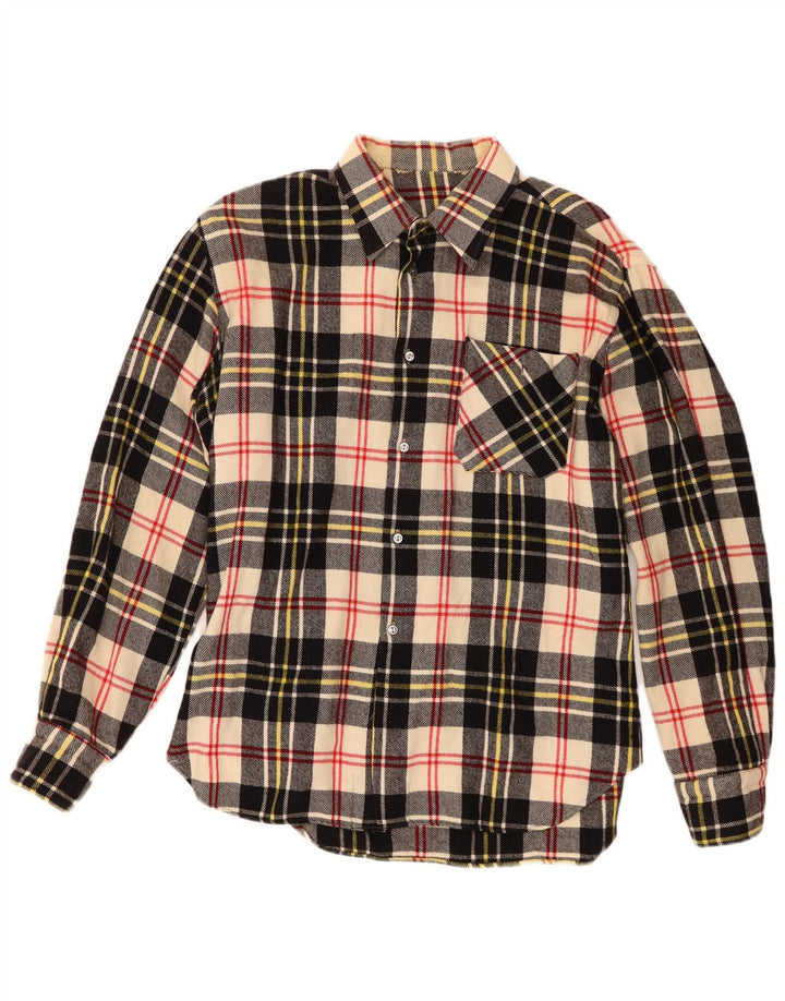 Vintage muška flanelska košulja srednje raznobojnog kariranog kroja