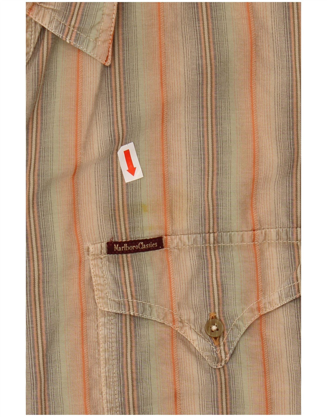 MARLBORO CLASSICS muška košulja kratkih rukava 2XL raznobojni pamuk na pruge