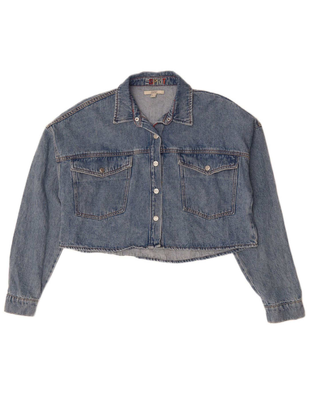 Esprit ženska kratka prevelika traper jakna UK 10 Small Blue Cotton