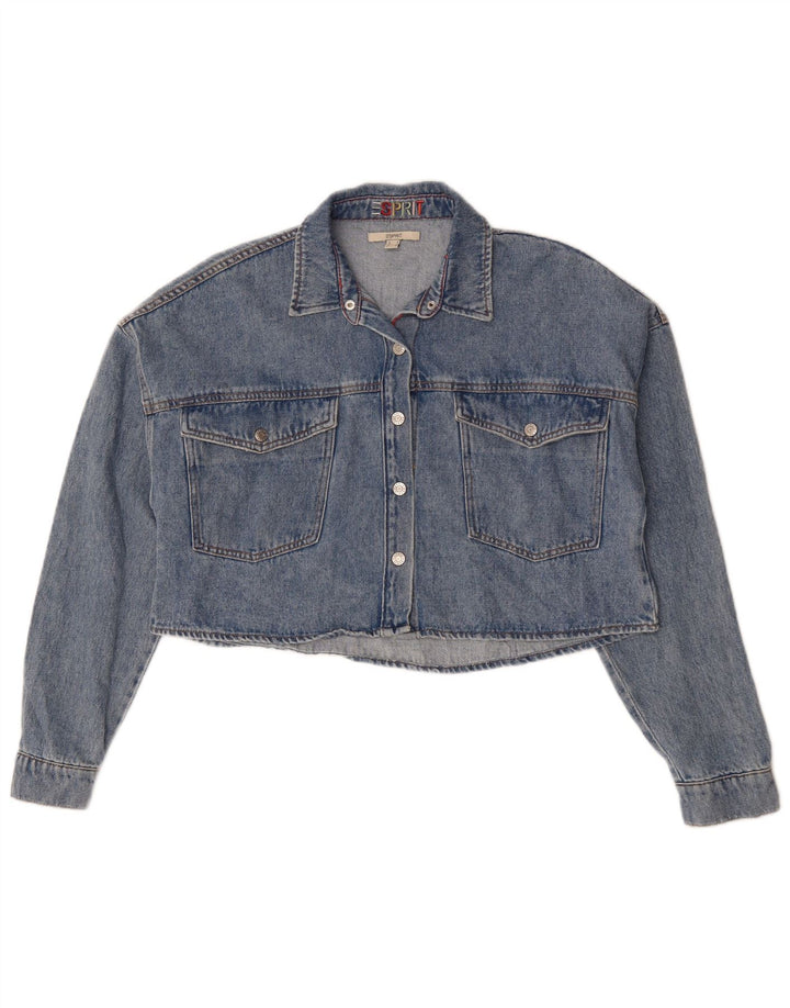 Esprit ženska kratka prevelika traper jakna UK 10 Small Blue Cotton