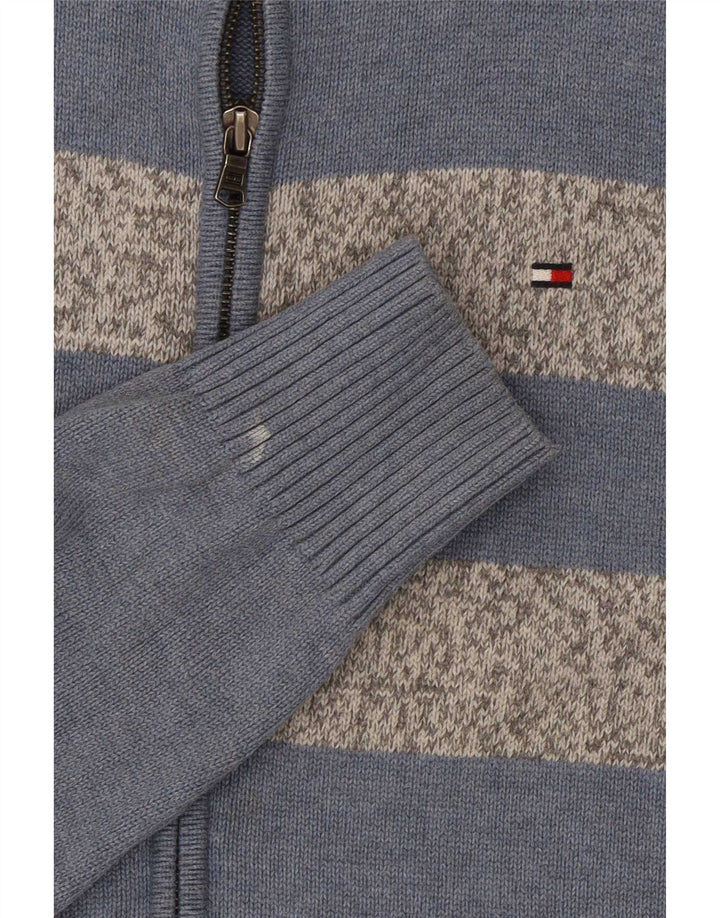 Tommy Hilfiger muški kardigan pulover srednje plave boje od pamuka