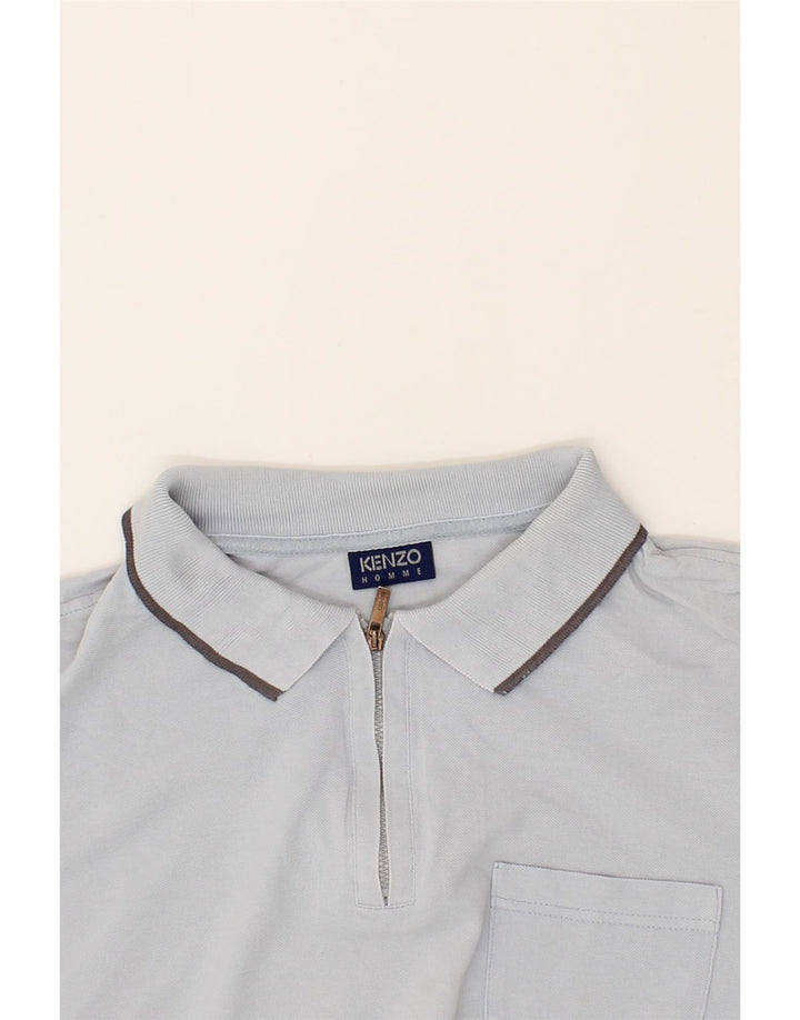 KENZO Mens Polo Shirt Medium Blue Cotton Vintage Kenzo and Second-Hand Kenzo from Messina Hembry 