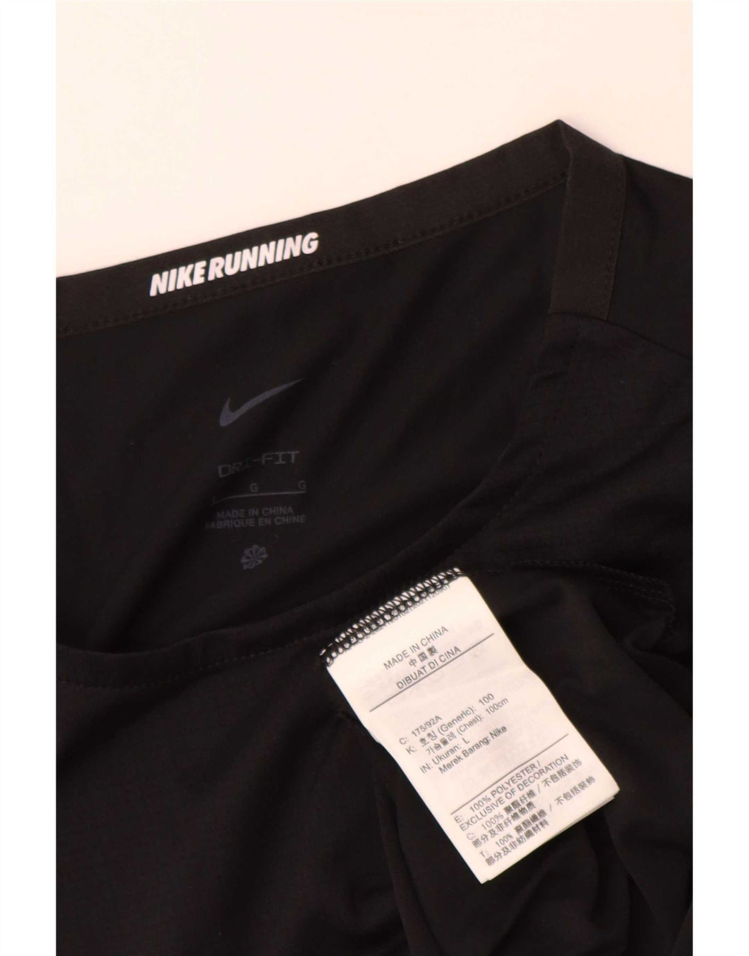 Nike Dri Fit majica kratkih rukava, veliki crni poliester