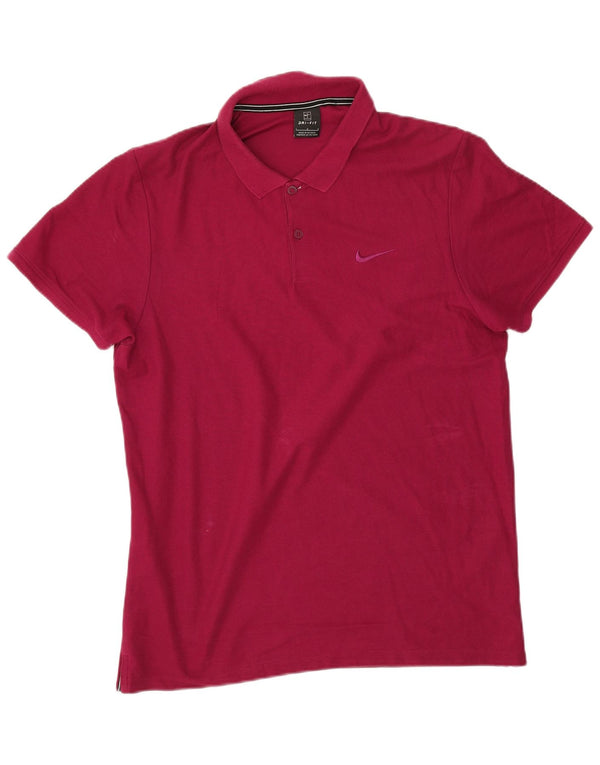 Nike muška polo majica Dri Fit Large Burgundy Pamuk