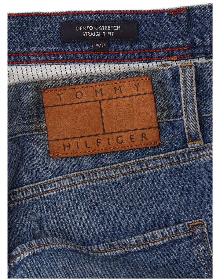 TOMMY HILFIGER Mens Denton Straight Jeans W34 L34 Plavi pamuk