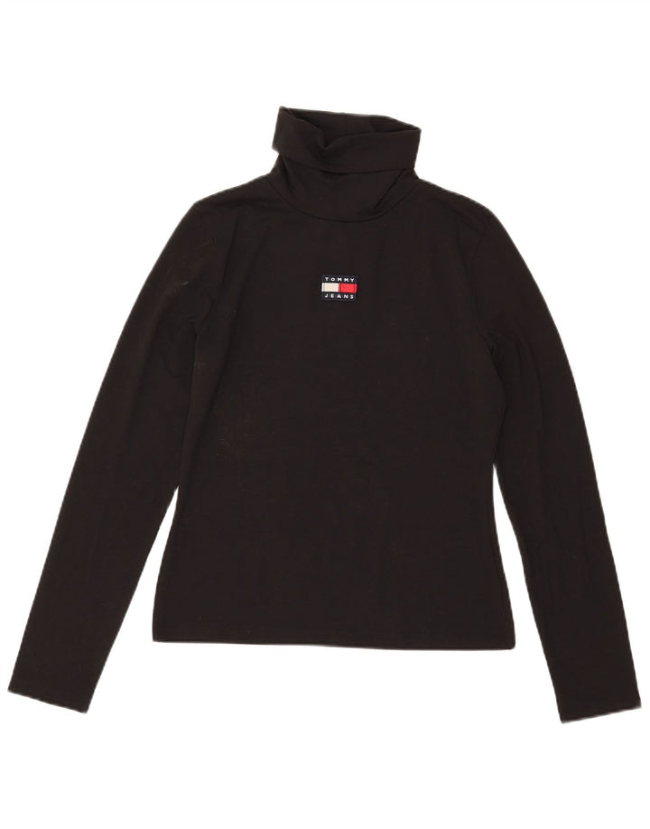 Tommy Hilfiger ženska majica dugih rukava s grafikama UK 14 Srednje crni poliester