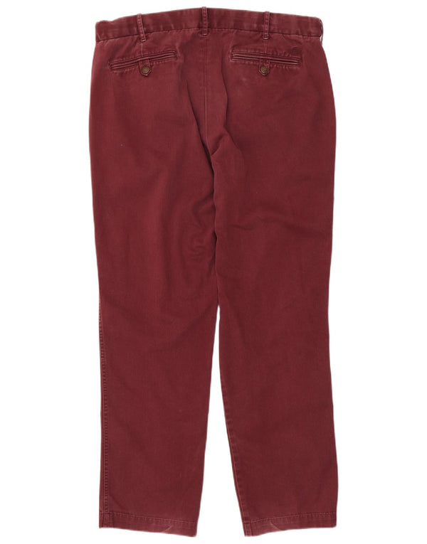 Marks & Spencer muške ravne chino hlače Blue Harbor W36 L31 Bordo