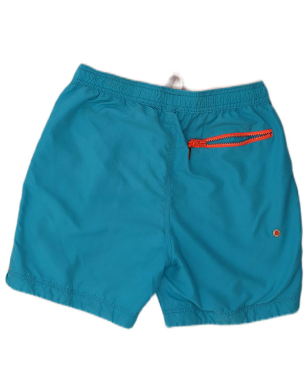 Superdry muške kratke kupaće hlače s grafičkim motivima, veliki plavi poliester