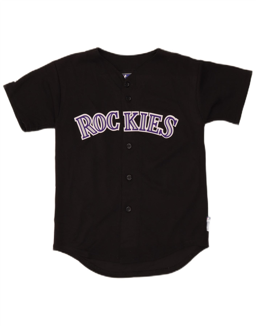 Majica od dresa MAJESTIC Boys Colorado Rockies Graphic 13-14 Years srednje crna