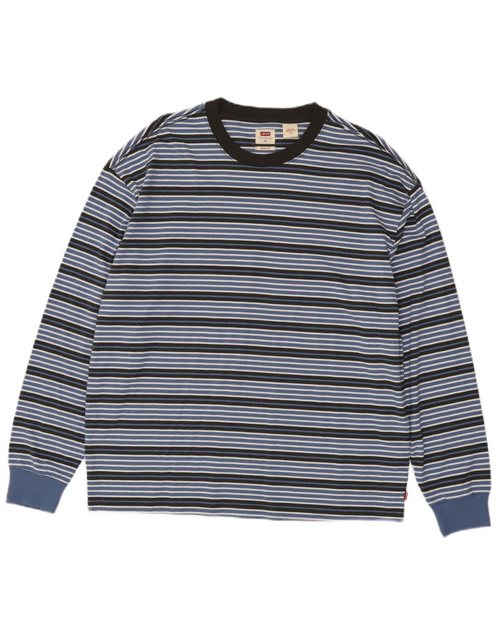 Levi's prevelika muška majica dugih rukava, srednje plave pruge, pamuk