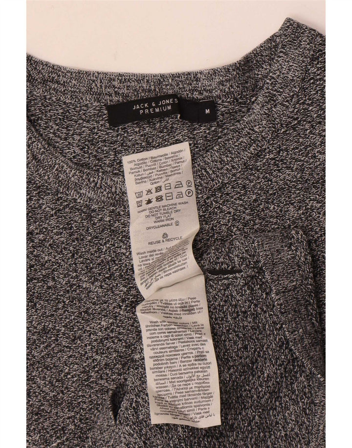 Jack & Jones muška majica dugih rukava, srednje sivi flekasti pamuk