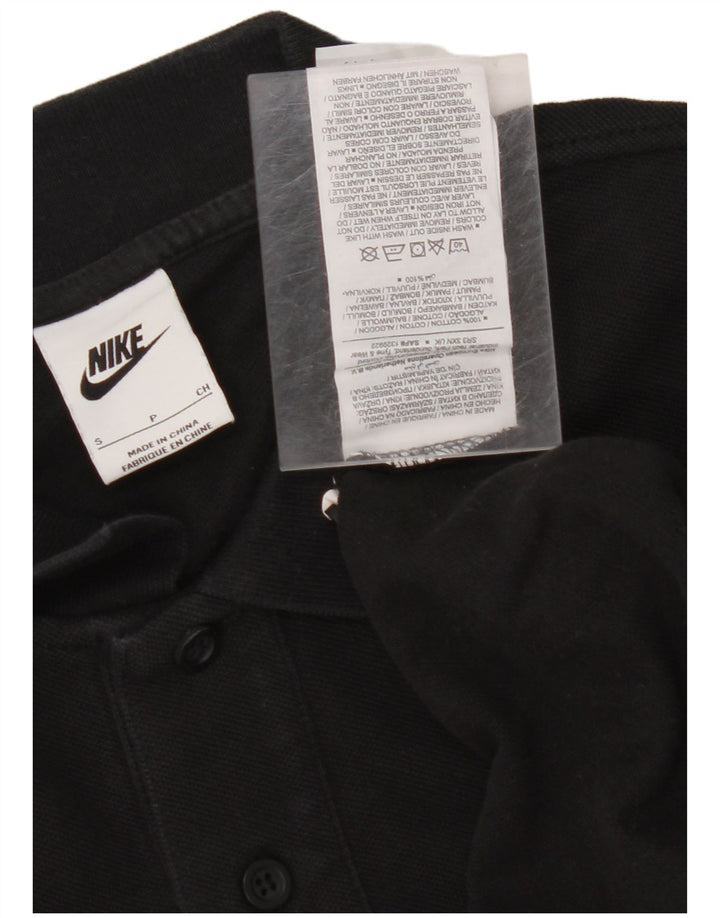 NIKE Mens Polo Shirt Small Black Cotton