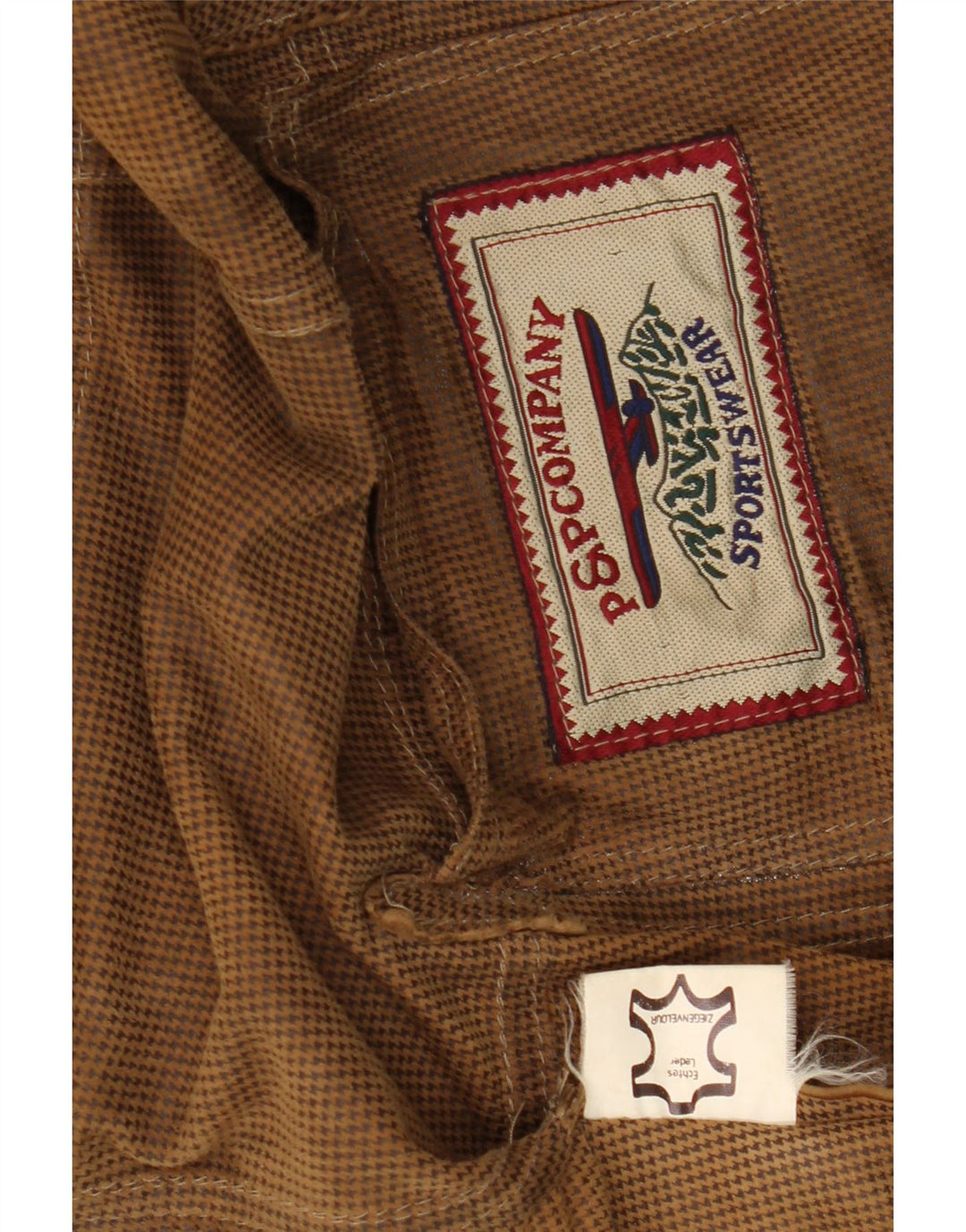 VINTAGE muška jakna od brušene kože s 2 gumba, UK 42 XL, smeđa koža