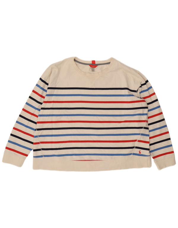 Joules Ženska prekomjerna majica s kratkim rukavima UK 20 2XL Pamuk s bijelim prugama