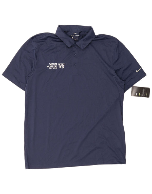 Nike Dri Fit polo majica Medium tamnoplavi poliester