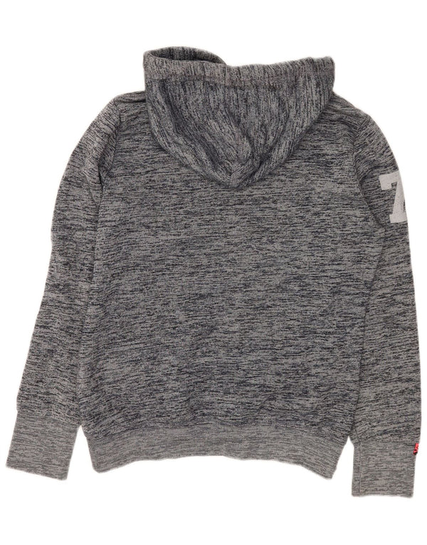 Superdry ženska majica s kapuljačom s kapuljačom s kapuljačom UK 16 Veliki sivi flekasti pamuk