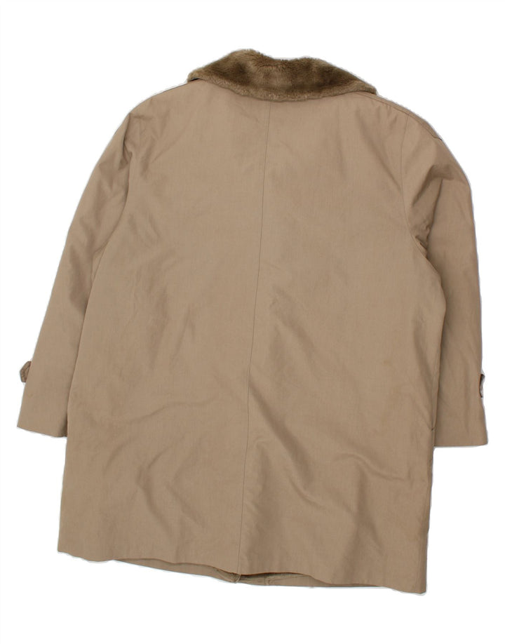 VINTAGE Womens Overcoat EU 42 Large Beige Polyester Vintage Vintage and Second-Hand Vintage from Messina Hembry 