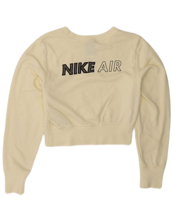 NIKE Ženska kratkotrajna majica s grafičkim motivima UK 10 Small Off White Cotton
