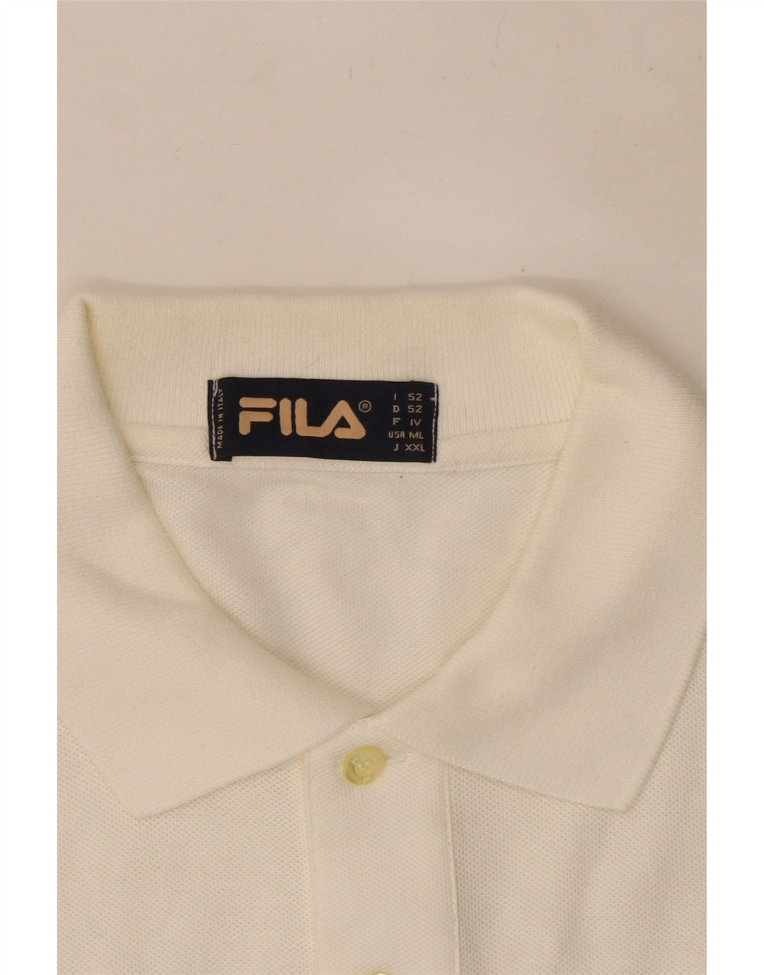 Fila muška visoka polo majica velika bijela pamučna