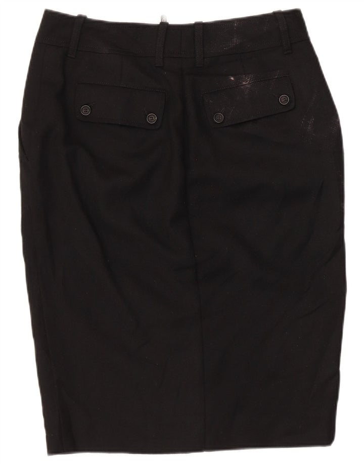 Belstaff ženska grafička olovka suknja IT 44 srednje W30 crna vuna