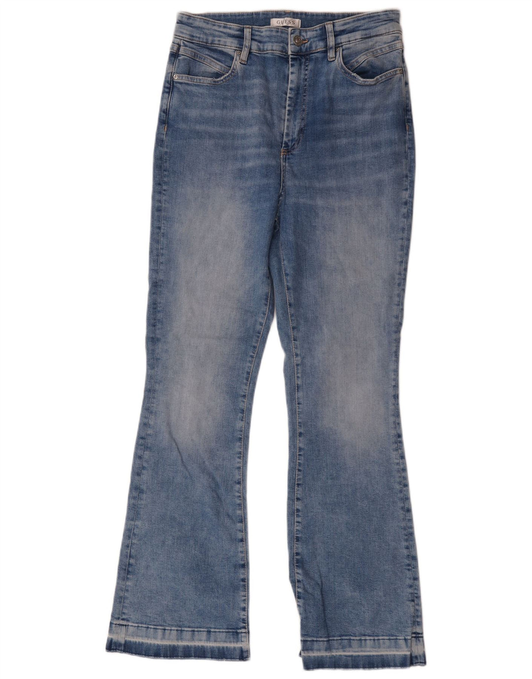 Ženske traperice Guess Bootcut W30 L30 plavi pamuk