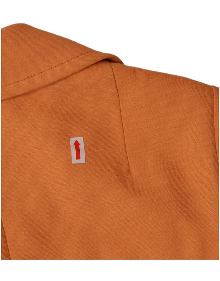 Vintage ženski sako s 3 gumba IT 42 Srednje narančasta viskoza