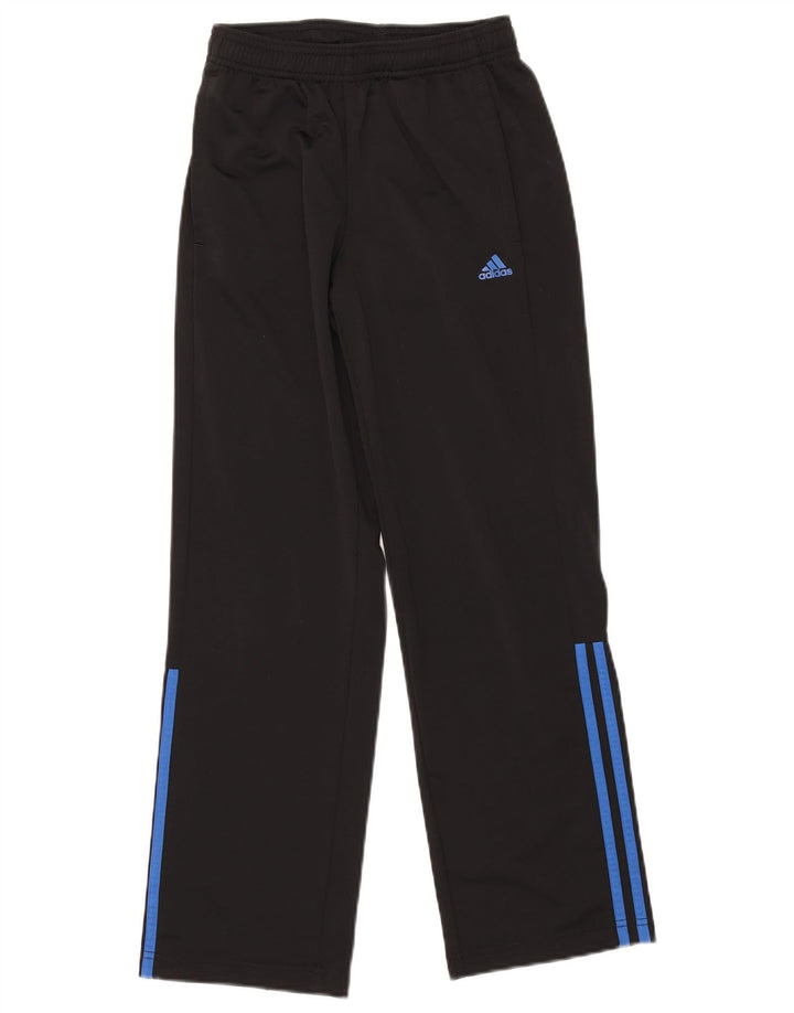 Adidas Hlače za trenirku za dječake 11-12 godina, crne poliesterske
