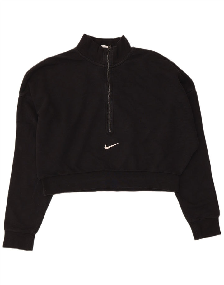 Nike Ženska kratka majica s kratkim izrezom i kratkim izrezom UK 16 Velika crna