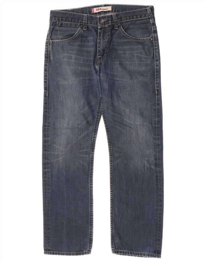 Levi's muške 504 ravne traperice W32 L27 plavi pamuk