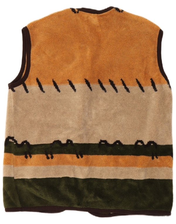 Vintage ženska jakna od flisa UK 20 2XL višebojni poliester u boji