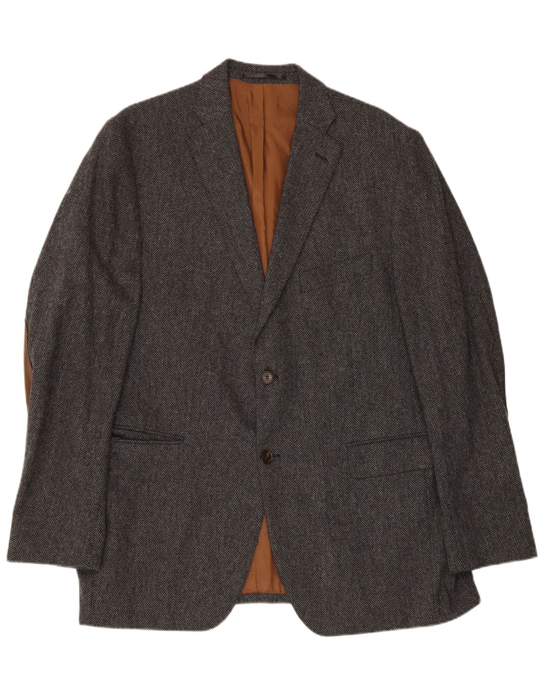 Vintage muška jakna sa 2 gumba IT 56 3XL siva riblja kost vuna