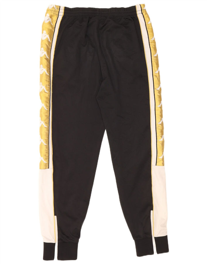 KAPPA muške trenirke s grafičkim motivima, hlače za trčanje velike crne boje