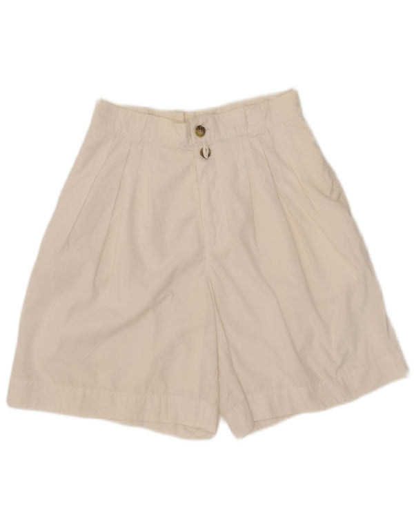 Outback ženske kratke chino hlače visokog struka UK 10 male W27 bijeli poliester