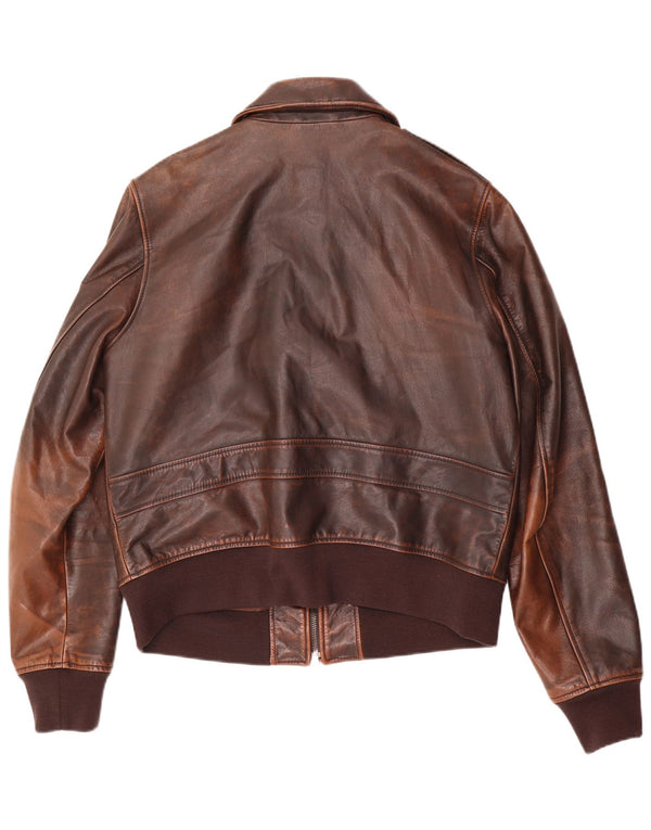 Vintage muška bomber kožna jakna IT 52 Large Brown