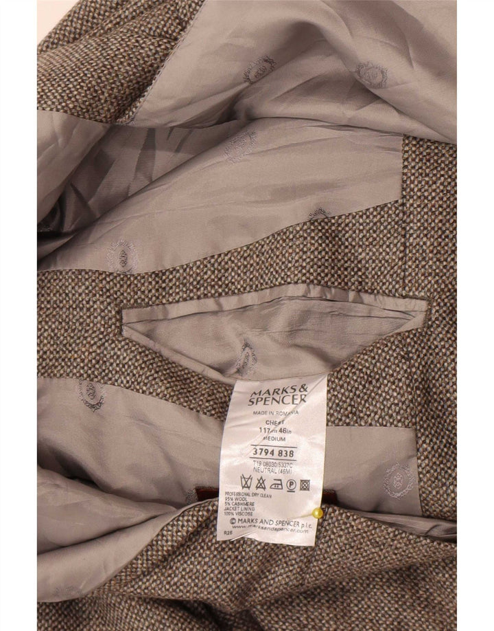 Marks & Spencer muška jakna sako s 3 gumba UK 46 XL siva vuna