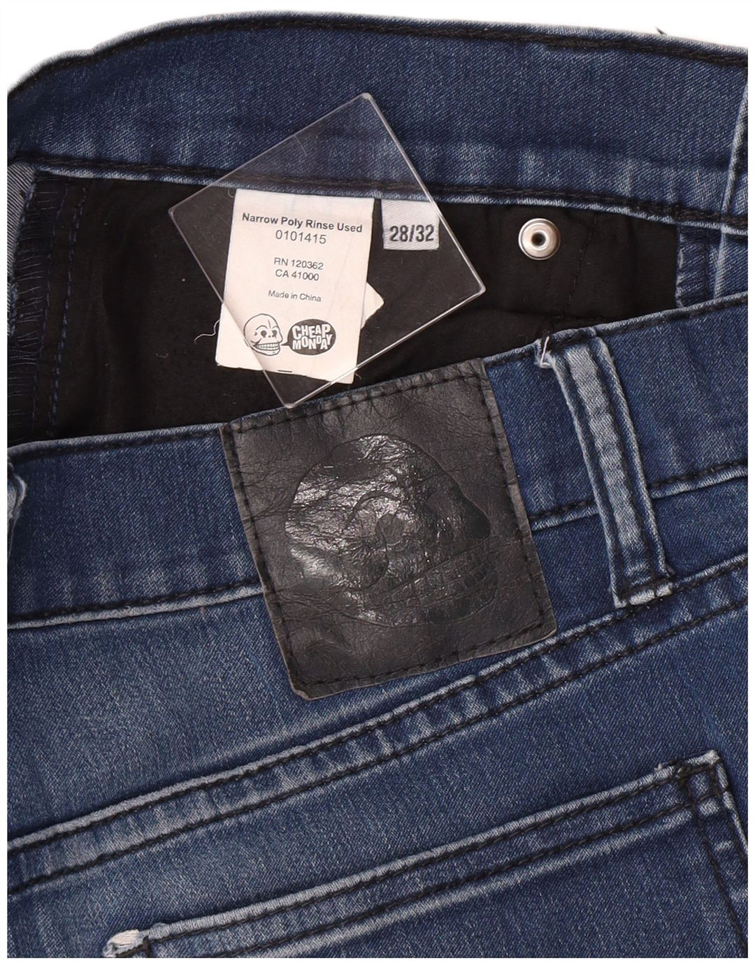 CHEAP MONDAY Ženske uske traperice W28 L32 Plavi pamuk