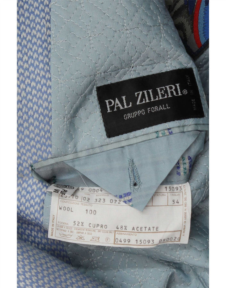Pal Zileri muška jakna sa 2 gumba IT 54 2XL plava geometrijska vuna