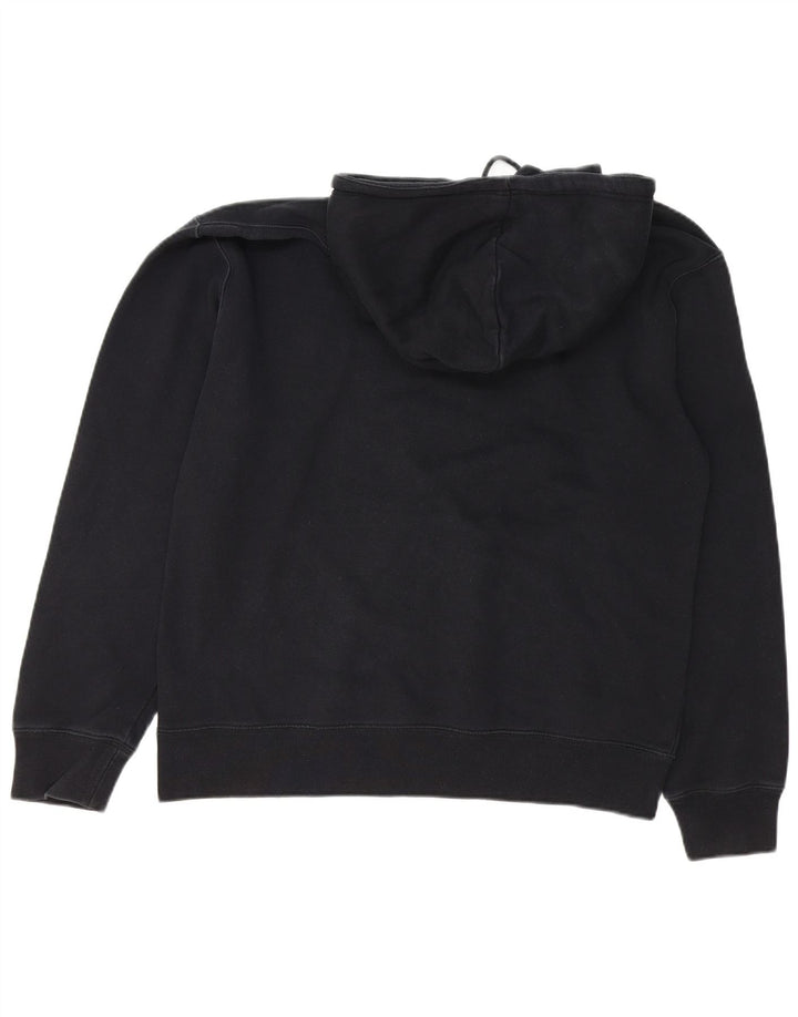 NIKE Mens Graphic Hoodie Jumper Medium Black Cotton