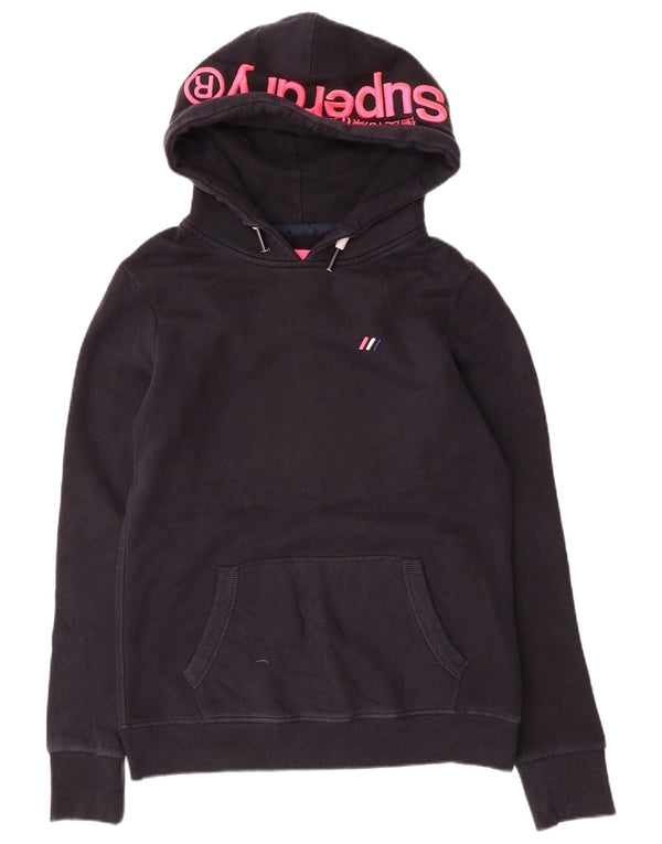 SUPERDRY Ženska majica s kapuljačom s kapuljačom UK 12 srednje tamnoplavi pamuk